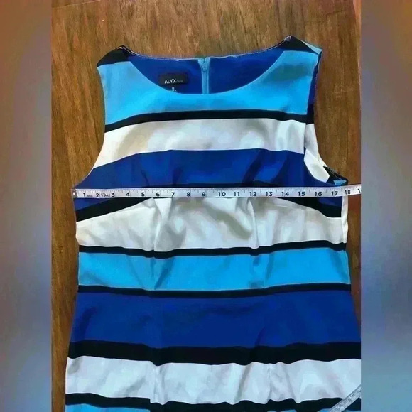 ALYX Women’s Blue Striped Dress Size 18 - Picture 4 of 7